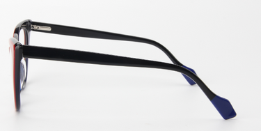 Women Calypso Eyeglasses: Soso - Red & Blue - SpecSMART Eye Clinic (Side View)